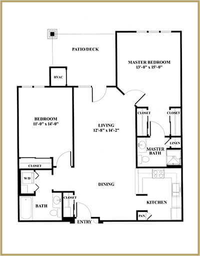 Redstone Village independent living floor plan - Aspen