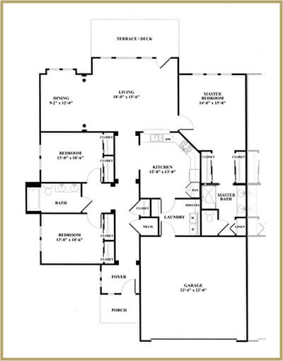 Redstone Village independent living floor plan - Cottage