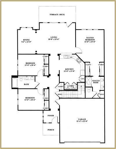Redstone Village independent living floor plan - Villa