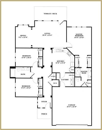 Redstone Village independent living floor plan - Villa