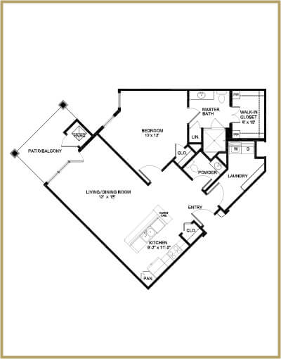 Redstone Village independent living floor plan - Weatherly